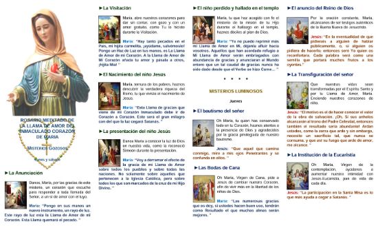 Picture of Brochure of Rosary / Spanish / Color / 8½" x 14"