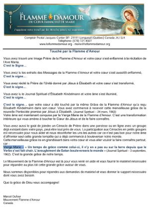 Picture of Touched by the Flame of Love / French