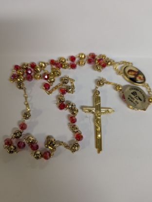 Picture of Metal and red glass beads / From Mexico