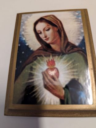 Picture of Virgin Mary Flame of Love /  Frame  4¼" x 3"