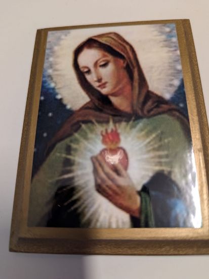 Picture of Virgin Mary Flame of Love /  Frame  4¼" x 3"
