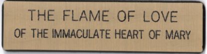 Image de Plaquette en anglais / Pour Statue Flamme d'Amour 19"