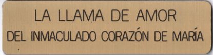Image de Plaquette en Espagnol / Pour Statue Flamme d'Amour 19"