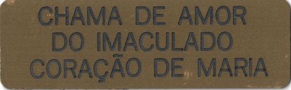 Image de Plaquette en portugais / Pour Statue Flamme d'Amour 19"