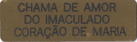 Image de Plaquette en portugais / Pour Statue Flamme d'Amour 19"