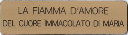 Image de Plaquette en Italien / Pour Statue Flamme d'Amour 19"