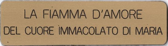 Picture of Label in Italian / For 19" Flame of Love Statue