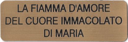Image de Plaquette en Italien / Pour Statue Flamme d'Amour 19"