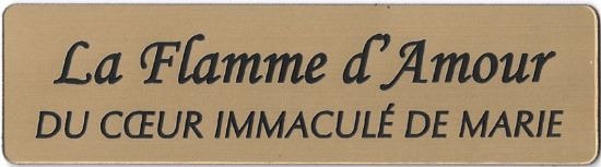 Image de Plaquette en Français(1) / Pour Statue Flamme d'Amour 19"