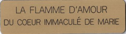 Image de Plaquette en Français(2) / Pour Statue Flamme d'Amour 19"
