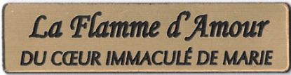 Image de Plaquette en Français(1) / Pour Statue Flamme d'Amour 12"
