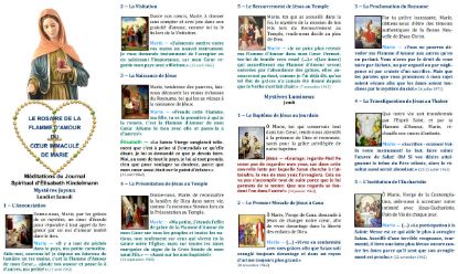 Image de Brochure du Rosaire / Français / Couleur / 8½" x 14" - ANCIENNE VERSION