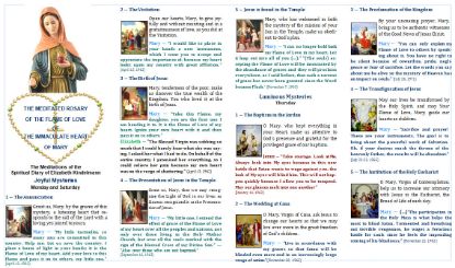 Image de Brochure du Rosaire / Anglais / Couleur / 8½" x 14" -  - ANCIENNE VERSION
