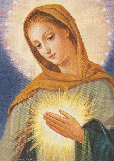 Image de Image de la Vierge Marie - 10,5" x 15" / 26cm x 38cm