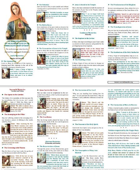 Picture of Brochure of Rosary / French / Color / 8½" x 14" - OLD VERSION